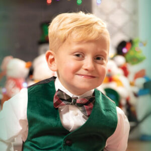 Conner-Christmas-Square Cardinal Glennon kid, Conner at Christmas