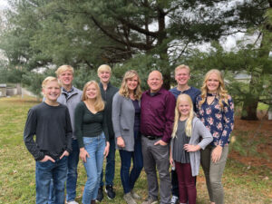 The Beck family with Luke on the left