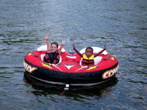 Young Ryan Smith enjoying a day at the lake with Sully Keeley