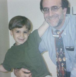 Joey as a young Costas Center patient with Dr. Gordon Gale