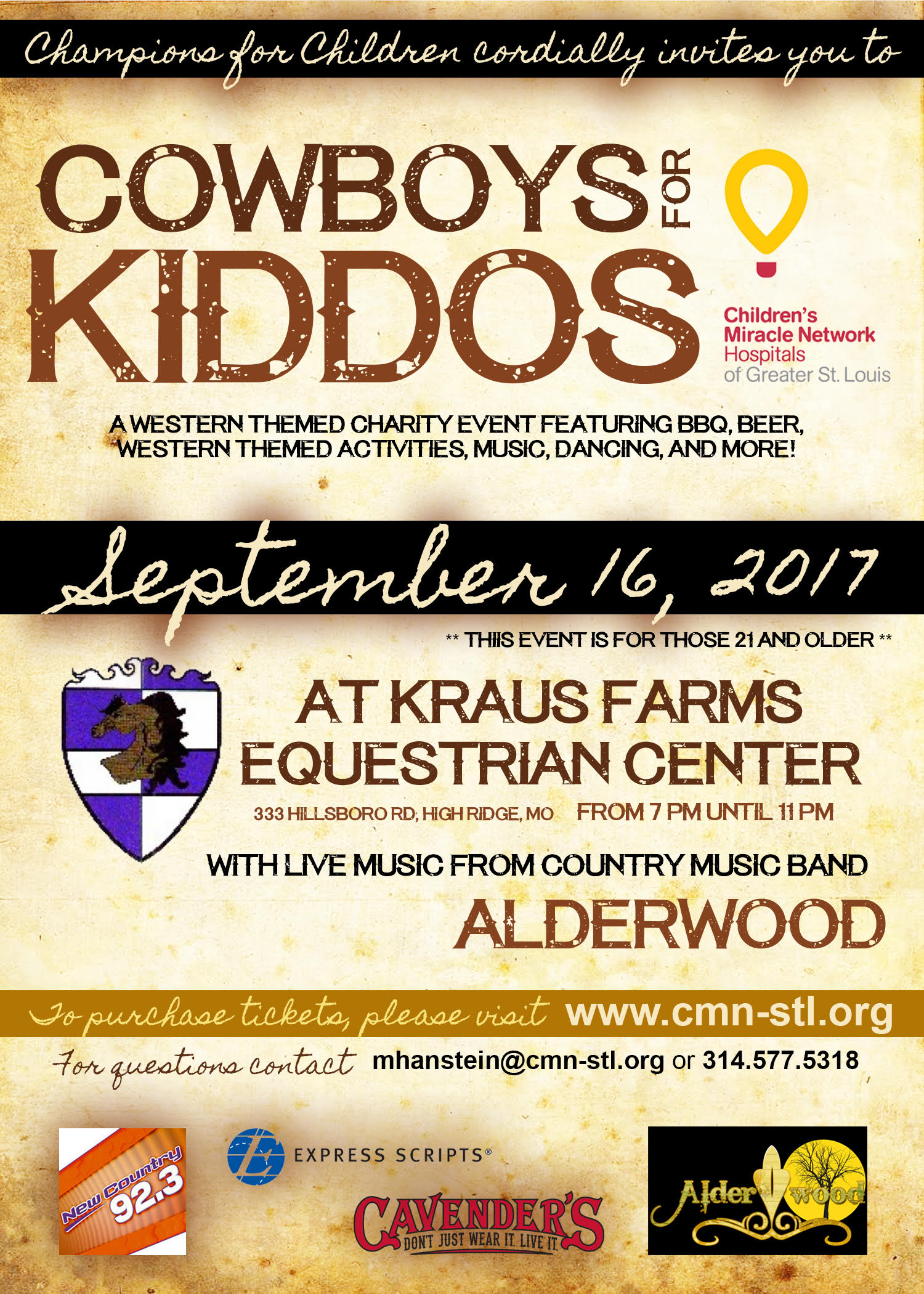 Cowboys for Kiddos - September 16, 2017 to benefit Children's Miracle Network Hospitals of St. Louis