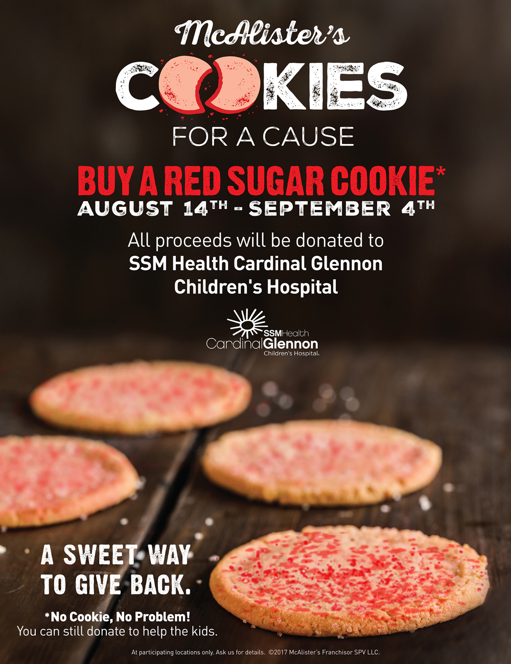 McAlister's Deli Cookies for a Cause - Cardinal Glennon