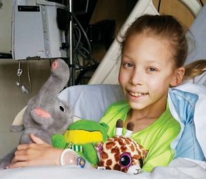 Madison Harbison being treated at SSM Health Cardinal Glennon Children's Hospital