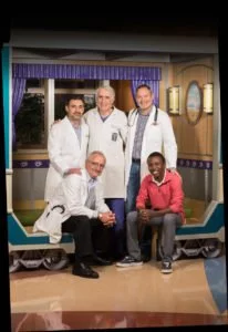 Ryan Smith with M. Babak Rahimi, MD; Andrew C. Fiore, MD; Michael Czajka, APRN-CNP; and Saadeh Al-Jureidini, MD