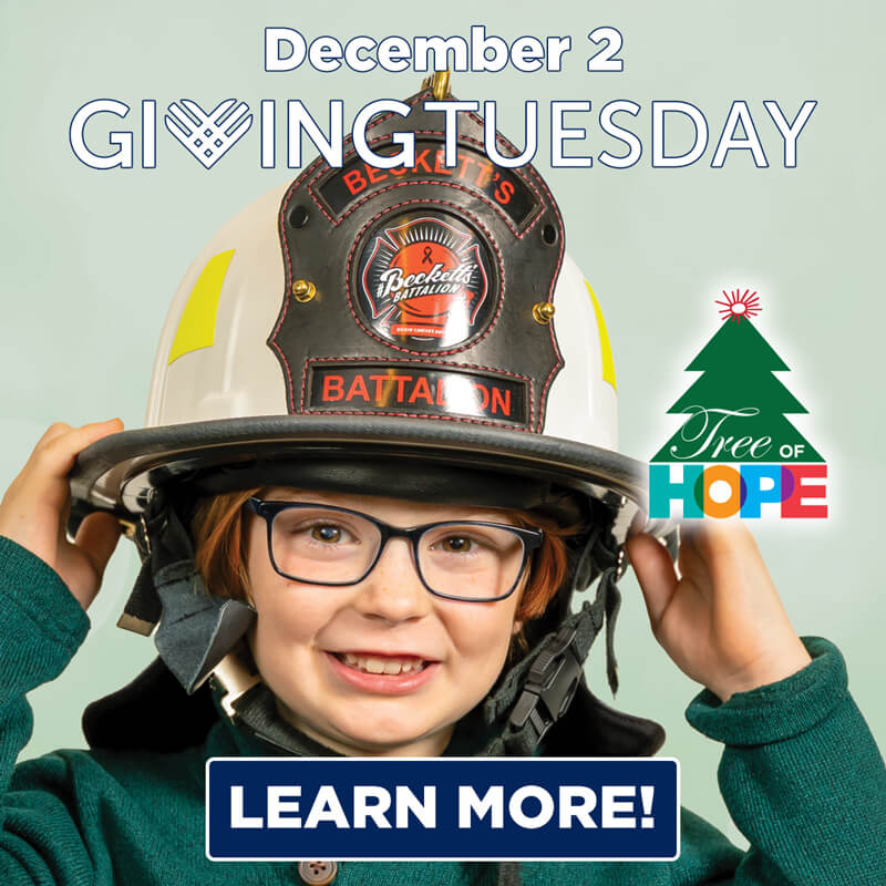 Tuesday, December 2 - Giving Tuesday - Beckett photo, Tree of Hope