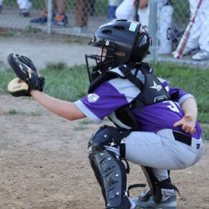 Cardinal Glennon kid Matthew Shores playing baseball