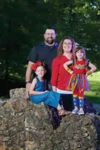 Cardinal Glennon kid Kalista Rasmussen and her family