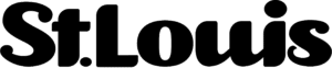 St. Louis in black, rounded font