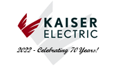 Kaiser Electric Celebrating 70 Years logo