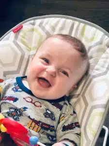 Easton baby laughing