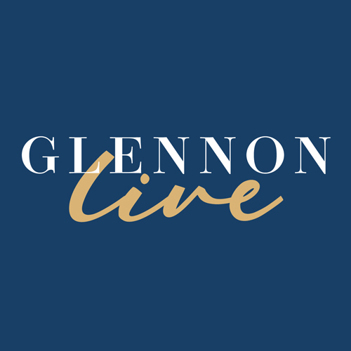 Glennon Live logo with navy background