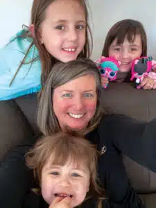 Corinne Shelby with her girls; Carter, Kinley and Keaton