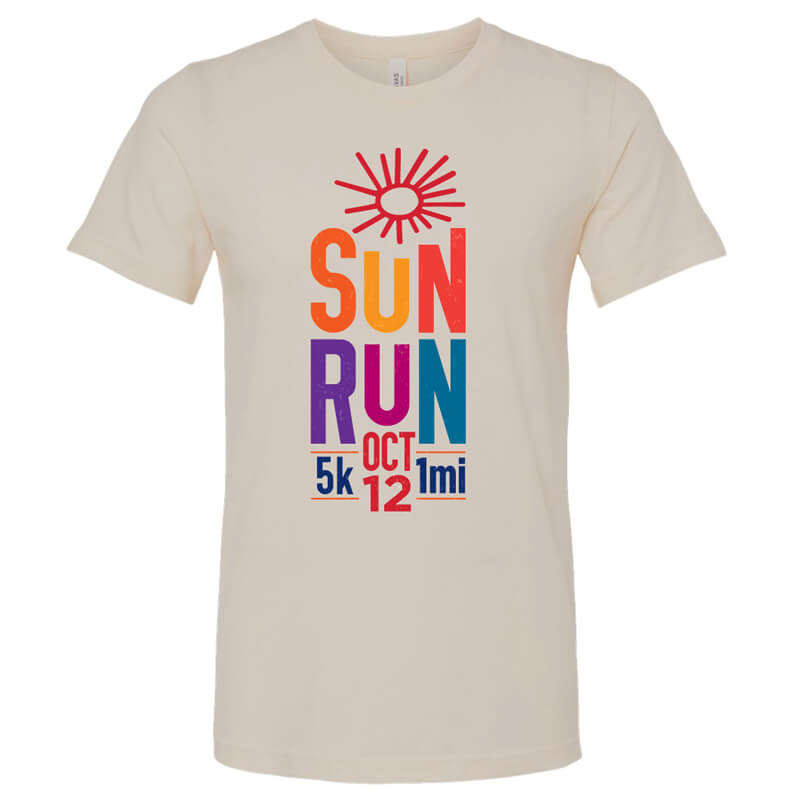 2025 Sun Run t-shirt Front