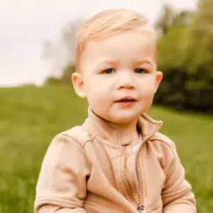 Chase - outdoor portrait smiling at camera