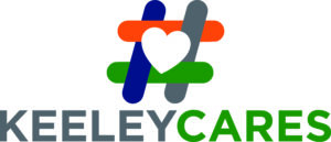 #KeeleyCares_Secondary Logo_Full Color_Print. Approved 2025