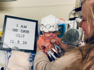 Josie 100 days old in NICU