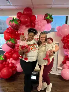 Two NICU moms with babies