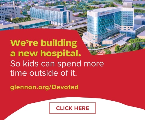 glennon.org/Devoted ad "We're building a new hospital. So kids can spend more time outside of it."