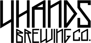 4 Hands Brewing Co. geometric stacked text logo in black