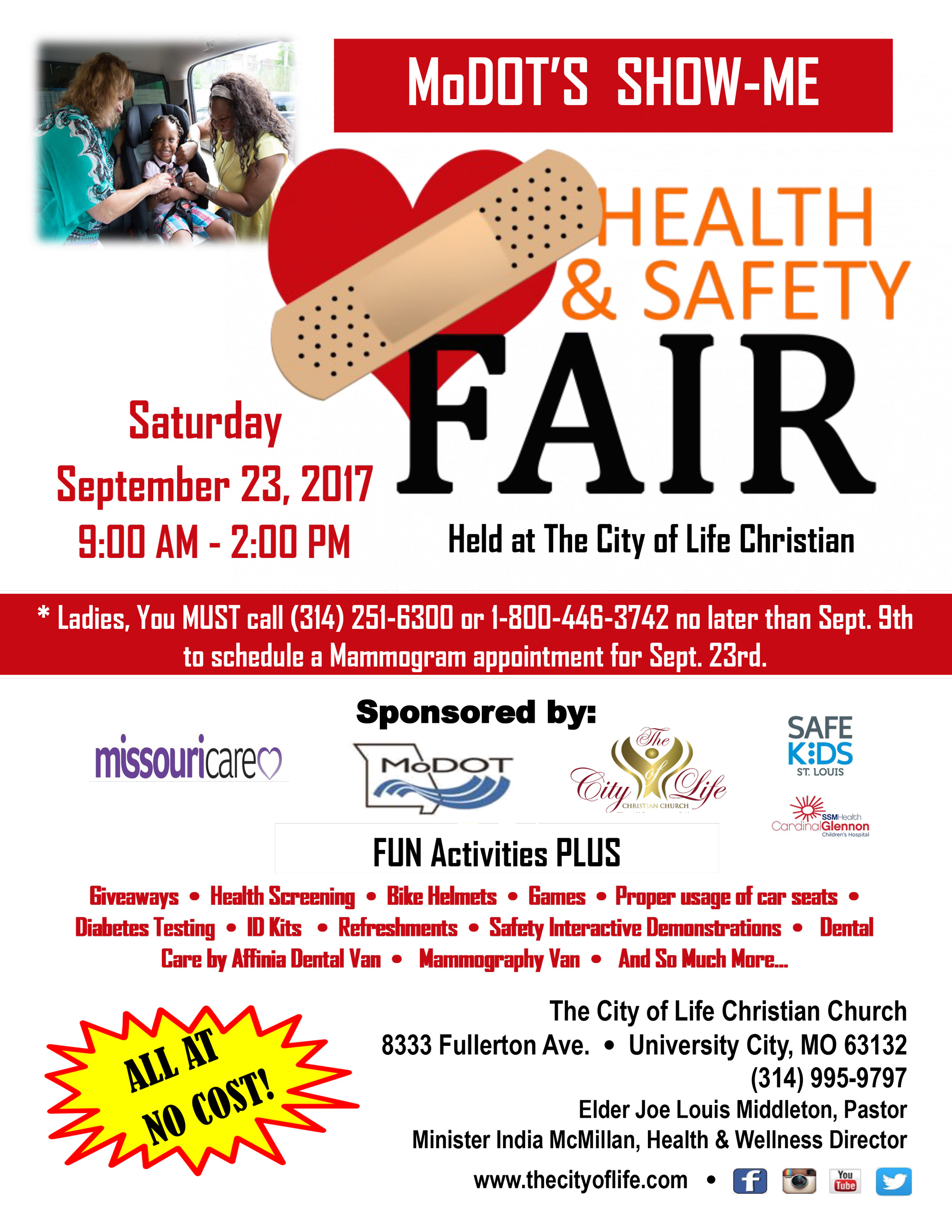 show me safety fair registration ssm health cardinal glennon safety fair flyer